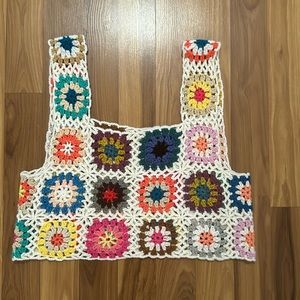 Knit colorful tank top